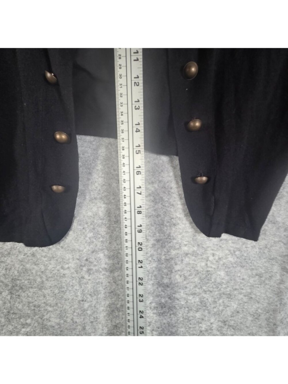 Torrid Black Military Cropped Cardigan Sweater Brass Buttons Women’s 1X Classic - Picture 5 of 10